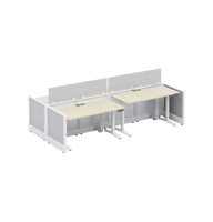 Panneaux de mobilier de bureau OMNI pour économie circulaire moderne, avec assemblage facile, clusters ergonomiques pour centres d'appels