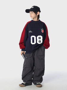 Pantalon <span class=keywords><strong>cargo</strong></span> en nylon/acétate enduit de PU doublé polaire pour garçons japonais, nouvelle collection automne-hiver 2025, grande poche, cordon de serrage, élégant et tendance - Product Image 5
