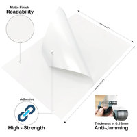 Papier autocollant mat de qualité supérieure Colorway Professional, 50 feuilles par paquet, 8,5 x 11 pouces, format A4, pour imprimante jet d'encre