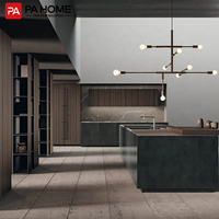 Meubles de cuisine sur mesure de luxe italiens PA, solution de mobilier moderne pour appartement, ensemble complet d'armoires de cuisine pour projets