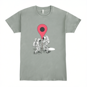 T-shirt We Were On The Moon grigia, edizione 20° anniversario - Product Image 1