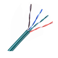 Kotak kabel Ethernet jaringan Rj45 Sftp Cat6 23awg luar ruangan Harga Cat5 Cat5e kategori 5e Utp kabel Bare tembaga Cat5e PVC Core 24AWG