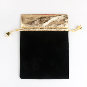 Bolsa de Regalo para Joyería Pequeña con Cordón y Borde Dorado con Logotipo Personalizado - Product Image 5