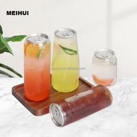 Bouteilles en plastique à anneau de traction 150/250/330/500 ml, pots en plastique à anneau de traction pour thé, café glacé, canettes PET pour boissons aux fruits et boissons gazeuses