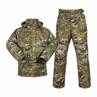 LUPU Extérieur Camouflage à Capuche Coton Imperméable Tenue d'Hiver Tactique Uniforme Pantalon Veste Équipement de Défense Personnelle