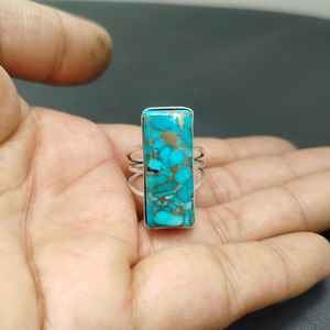 Boho Malachite Bague En Argent Sterling Vintage À La Main Pierres Précieuses Déclaration Unique Artisan Bijoux Pour Femmes - Product Image 6