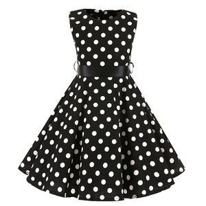 Vestidos para Niñas Estilo Europeo y Americano, Falda con Estampado de Flores y Puntos, Vestidos Retro para Niñas, Ropa Infantil de Algodón - Product Image 2