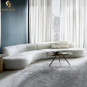 Sofá Modular Nórdico Moderno Minimalista Italiano Contemporáneo Blanco para Hotel, Tapizado en Terciopelo, Lino, 2, 3 y 4 Plazas, Bouclé, Rota - Product Image 5