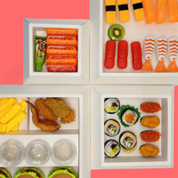 Neues Design Maßgefertigte Pyramidenförmige Kraft-Plattenbox mit Saucenfach Catering Churros Brot Kuchen Dessert Verpackung
