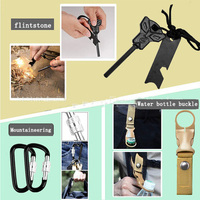 Kit de Survie d'Urgence Portable 1L pour Plein Air et Camping, Outils Multifonctionnels EDC de Voyage, Sac d'Urgence Antisismique – Meilleures Ventes