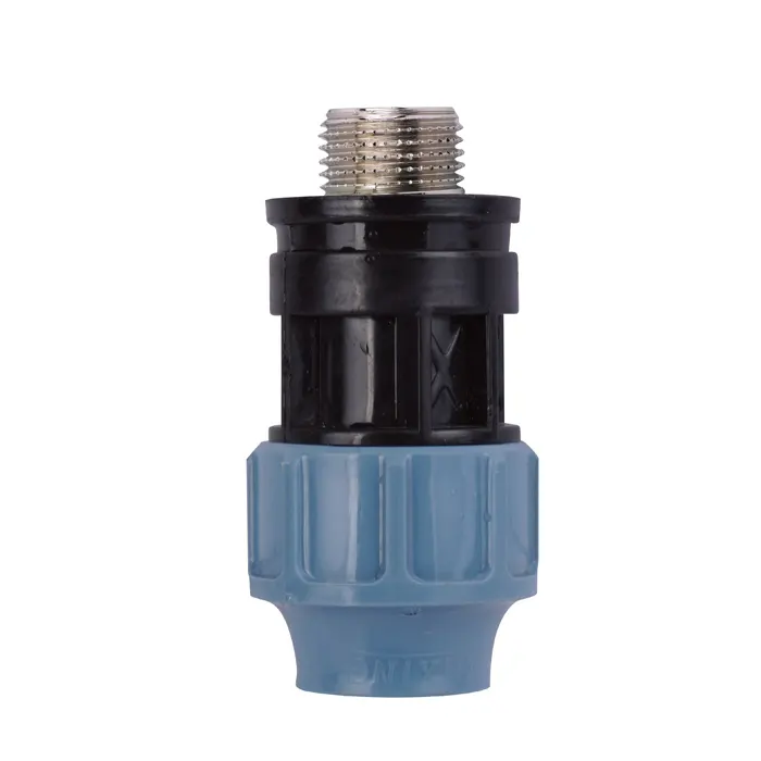 Adaptador macho de cobre de bronze hdpe pp pn16, conexões de compressão de acoplamento para irrigação