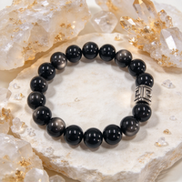 Bracelets unisexes à la mode, perles faites à la main, bracelet tendance en obsidienne 5A, bracelet en pierres naturelles DIY, pour cadeau, usage quotidien, bijoux