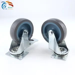 3"less Noise TPR Caster Quiet Castor Wheel For Medical Appliance Hard Floor Casters Bolt Hole Castor Wheel Swivel Castors