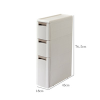 Boîtes à outils peu encombrantes et tiroirs de rangement Tiroir de coffre en plastique Armoire de rangement à coutures minces avec roues