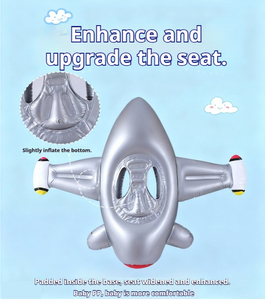 Flotador <span class=keywords><strong>de</strong></span> Piscina para Niños con Forma <span class=keywords><strong>de</strong></span> Avión, Inflable, con Volante, Pistola <span class=keywords><strong>de</strong></span> Agua, 3 Bolsas <span class=keywords><strong>de</strong></span> Aire, Anti-asfixia - Product Image 4