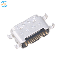 Connecteur femelle USB Type-C 16 broches en acier inoxydable, mode immergé, pour plaque PCB, vente directe fabricant