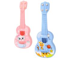 Beigelin BGL1808A Ukulélé en plastique pour enfants à quatre cordes, modèle de guitare jouet de dessin animé pour les enfants de 2 à 4 ans, unisexe