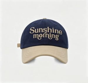 Sunshine Morning Embroidered Two Tone Baseball Cap Vintage Washed Cotton Adjustable Hat for Men Women Casual Streetwear Sun Hat - Product Image 3