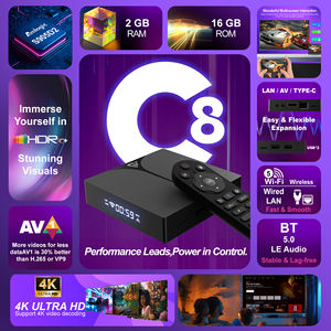 Dernier Android 14 C8 Smart <span class=keywords><strong>TV</strong></span> Box 4K Wifi6 Internet Streaming Voix à distance Prix d'usine en gros Prêt à expédier - Product Image 3