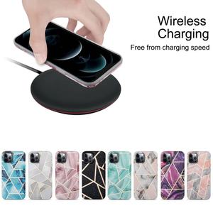 Funda de teléfono de lujo para mujer, cubierta trasera con estampado IMD para iPhone 13 12 11, accesorios de mármol galvanizado - Product Image 2