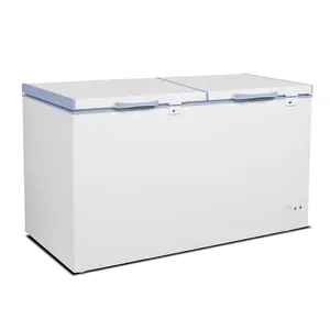 550L批发大容量双开门冷柜带内玻璃门可选商用冰箱