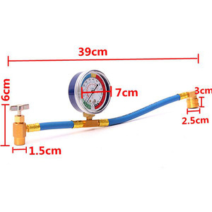Manguera de recarga R134A con manómetro para herramienta de carga de refrigerante de aire acondicionado de automóvil - Product Image 4