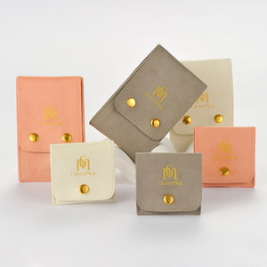 GLAMPKG  สินค้ามาใหม่  ถุงใส่เครื่องประดับแบบนุ่ม  วัสดุหนังกลับ  สำหรับใส่สร้อยคอและแหวน  หรูหรา  กระเป๋าใส่เครื่องประดับหนังกลับ - Product Image 1