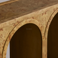 Console moderne en bois de chêne massif, table console de luxe de grande taille pour l'entrée, le salon, meubles de salon
