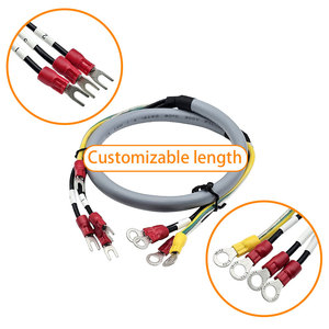 Câble de raccordement isolé M3 M5 personnalisé en usine avec terminal annulaire en U, gaine PVC et fixation sécurisée pour équipement électronique - Product Image 2