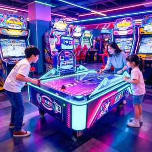 Machine de jeu de hockey personnalisable pour l'interaction parent-enfant, appareil de divertissement à monnayeur et pliable - Product Image 4