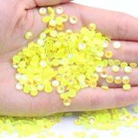 YWJC 10 Warna SS6-SS30 Glitter Flat Back DIY Kristal Rhinestones AB Berkilau Luminous Rhinestones Seni Kuku Kristal