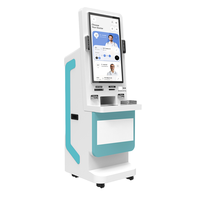 Quiosco de Autoservicio para el Cuidado de la Salud, Máquina de Pantalla Táctil para el Registro de Pacientes en Hospitales con Lector de Tarjetas Médicas, Lector de Tarjetas ATM y Escáner QR