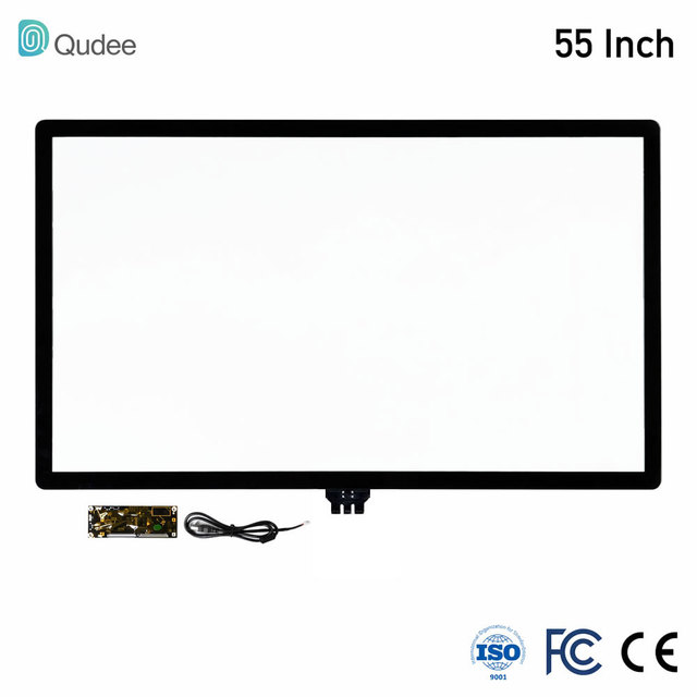 55 Inch Digital Multi Touch Screen Overlay Kit Projected Capacitive USB Touchscreen Panel Controller Board GG Glass