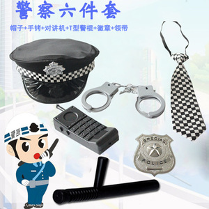 Ensemble de jouets de rôle de <span class=keywords><strong>policier</strong></span> pour enfants, accessoire de costume en plastique unisexe - Product Image 4