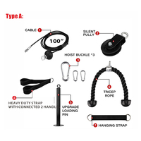 Équipement de fitness fait maison, équipement d'entraînement à la traction haute pour la maison, accessoires de poulie à câble, corde pour triceps