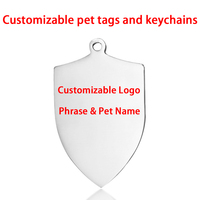 Grosir Kustom Massal Gantungan Kunci Logam Stainless Steel Kosong untuk Fashion, Tag ID Hewan Peliharaan, Tag Nama Anjing untuk Pencetakan UV