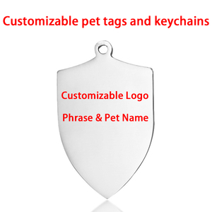 Venta al por mayor de etiquetas de identificación personalizadas de metal en blanco de acero inoxidable para collares, colgantes, etiquetas de nombre para mascotas, para grabado láser, <span class=keywords><strong>llaveros</strong></span> - Product Image 2