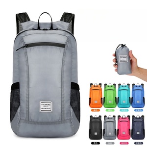 Venta al por mayor impermeable ligero logotipo personalizado Casual deportes escuela plegable bolsa de viaje mochilas para hombres mujeres - Product Image 5