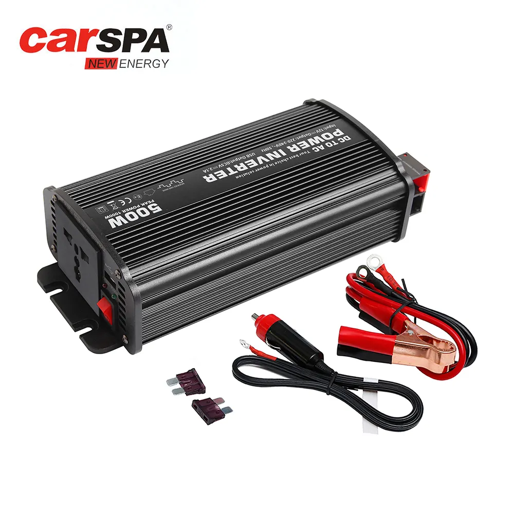 Converter 500w/1000w Peak Car Power Inverter AC Converter Dual AC Outlets And Dual USB Car Charger For Car DC 12V To 110V 220V Gift Box