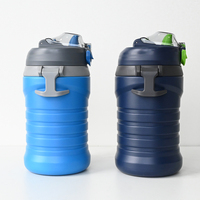 Nouveau design grande capacité fitness 2L 2000ml 64oz sport gym sport double paroi bouteilles d'eau isolées avec paille