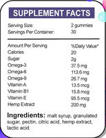 Gummies au chanvre en marque blanche OEM ODM pour soulager la douleur et améliorer le sommeil, 60 gummies vitaminés pour tous les âges