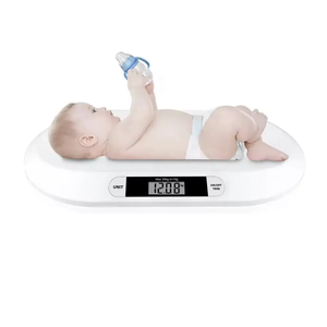 20 في المنزل مع مقياس طفل أبيض بيضاوي مقياس وزن كهربائي بطارية بلاستيك ABS كاملة - Product Image 1