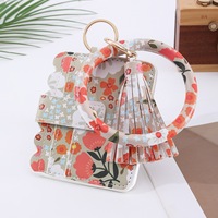 Porte-cartes et porte-monnaie pour femme à motif floral, nouveauté printemps, avec pendentif pompon et porte-clés – Meilleures ventes