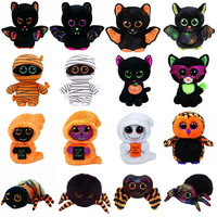 Dessin animé mignon Kiki Halloween en peluche avec de grands yeux Pacify Pocket Beanie Baby Animal Doll for Kids Low quantité minimale de commande