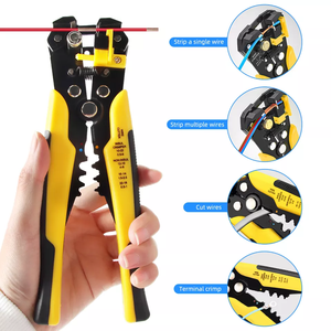 Pince à sertir multifonction professionnelle pour câbles, outil réglable pour dénuder les fils et sertir les bornes - Product Image 4