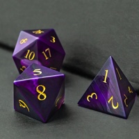 Pour Udixi Logo personnalisé RPG donjons et Dragons jeu ensemble pierre précieuse polyédrique couleur Agate dés