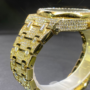 <span class=keywords><strong>Reloj</strong></span> de Diamantes Estilo Padrino, Personalizable con Logotipo, Cronómetro de Alta Gama, Diamantes VVS Moissanite con Sensación de Hielo, Pasa la Prueba del Diamante - Product Image 5