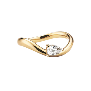 Women's Rose Gold Plated <b>Stainless</b> <b>Steel</b> Natural Zircon Round Heart Shape Claw Setting Engagement <b>Ring</b> Trendy Style - Product Image 1