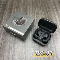 Headset Nirkabel BS-01 Mekanis Keren Transparan Headset Mini Olahraga Luar Ruangan Headset Nirkabel Portabel untuk Pelajar
