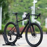 Vélo de gravier avec fourche en carbone, 12 vitesses, suspension intégrale, VTT, vélo de route, BMX, vélo de gravier en carbone